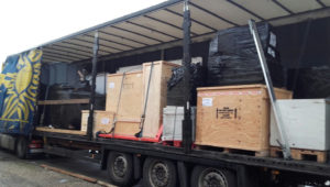 transporte material para stands